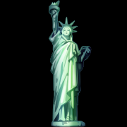 Socha Svobody New York, USA Sochu s názvem Svoboda osvětlující svět věnovala Francie Američanům ke 100. výročí vyhlášení nezávislosti.
