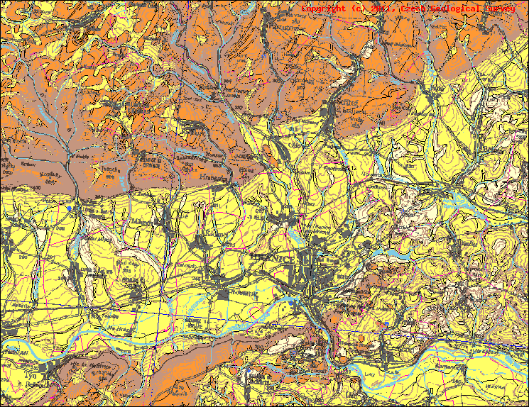 Radon pochází z geologického podloţí. Kromě uranu (U) se na ozáření z přírodních zdrojů podílí i draslík (K) a thorium (Th).