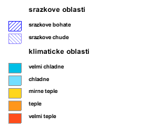 dnů 40 50 Sráţkový úhrn ve 400 450 mm vegetačním období Počet mrazových dnů 110 130 Sráţkový úhrn v 200 250 mm Průměrná teplota v lednu -2 aţ 3 C zimním období