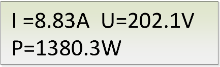 ENERGIE, ZOBRAZENÍ ELEKTRICKÝCH PARAMETRŮ Obrazovka energie TODAY Dodaná energie během dne. TOTAL Celková energie od zapnutí zařízení.