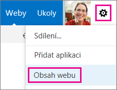 Co by vás mohlo na sharepointových webech zajímat (pokračování) Akce Na Webech Google Na sharepointových webech Připojení souboru z počítače Nastavení webu jako soukromého Na jakékoli stránce