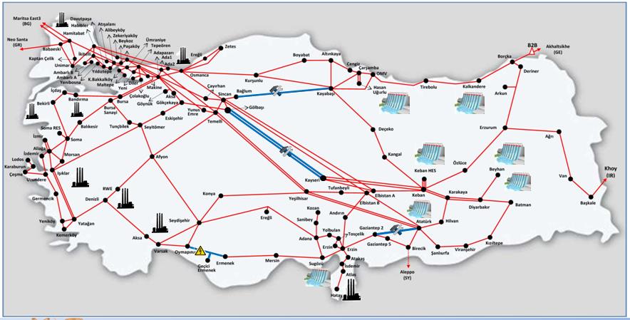 31. března 2015 Blackout Turecka (1) At 09:00 (CET) Turkish Power System has 31700 MW of Load.