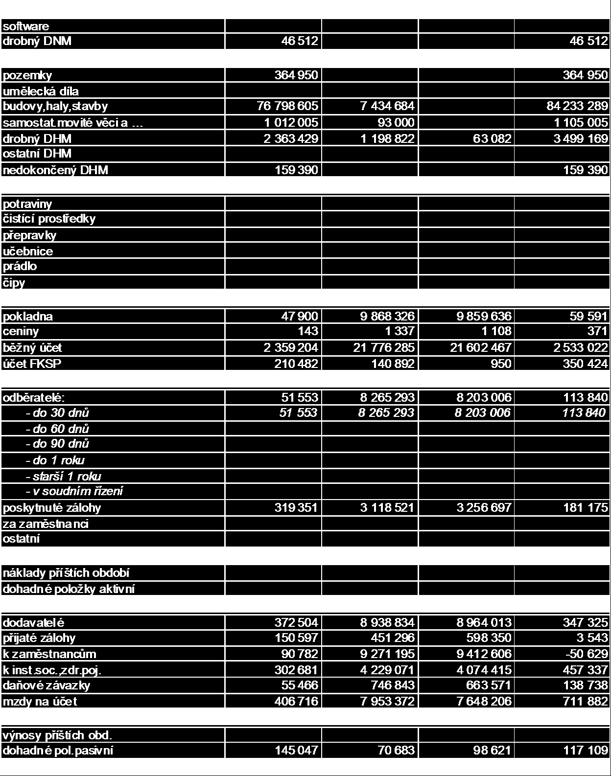 8. Přehled o stavu majetku a závazků za rok 2007 Komentář : Bylo odsouhlaseno dle