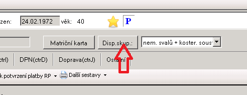 Pacienta můžeme přiřadit k libovolné skupině nebo i více skupinám zároveň. Nová disp. skupina umožňuje zadat základní disp. skupinu (na 1. hierarchické úrovni ) Nová disp.