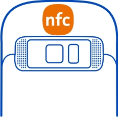 18 Začínáme Získávání dalšího obsahu pro telefon a přístup ke službám online po dotknutí značky Hraní her proti jiným vlastníkům telefonů Nokia podporujících systém NFC Oblast NFC je umístěna na