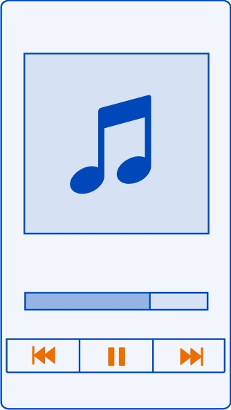 Zábava 89 Tip: Když posloucháte hudbu, můžete se vrátit na domovskou obrazovku a ponechat hudbu hrát na pozadí. Vytvoření seznamu skladeb Chcete při různých náladách poslouchat různou hudbu?