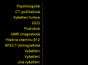 5,2 vyšetření v průměru 7% na 1 lékaře 13% PSYCHIATŘI (n=60) 3,9 vyšetření v průměru na