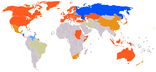 Následující obrázek znázorňuje stanoviska států k problematické situaci v Gruzii. Obrázek č. 1 Vyjádření států ohledně statutu Abcházie a Jižní Osetie Zdroj: http://cs.wikipedia.