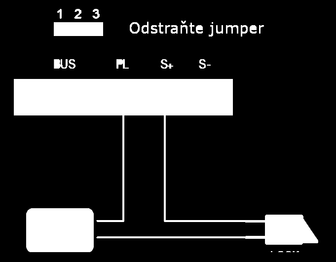 Připojení elektrického zámku Otevírání zámku s použitím vnitřního zdroje Zámek při tomto typu zapojení musí být typu Power on to unlock (k otevření potřeba připojit napájení), max. 12V, max.