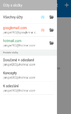 165 Kalendář a E-mail Kontrola pošty Aplikace Pošta slouží ke čtení, odesílání a organizování e-mailových zpráv z jednoho nebo více e- mailových účtů, které jste si v telefonu HTC One M9+ nastavili.