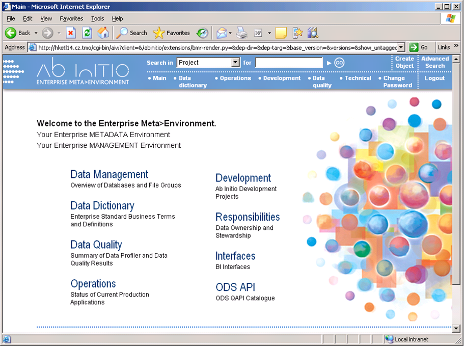 Obrázek 20: Enterprise Metadata Environment v