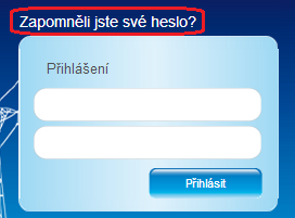 stránkách ISPOP odkazem nad přihlašovacím oknem Zapomněli jste své heslo?