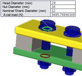 SolidWorks Simulation Ve správci PropertyManager Spojka (šroub) se při převodu vyplní tato pole: Typ Všechny geometrické entity se vyplní pro tyto typy spojek: Standardní šroub nebo šroub s rovným