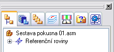 3.1.6 Ikonové menu Příkazy sestavy Obsahují řadu příkazů se sestavami vazby, virtuální komponenty, vložené šrouby, pohony (mechanismy) sestav, pole a zrcadlení atd.