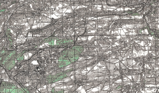 Speciální mapa z roku 1951, standardní vydání, s