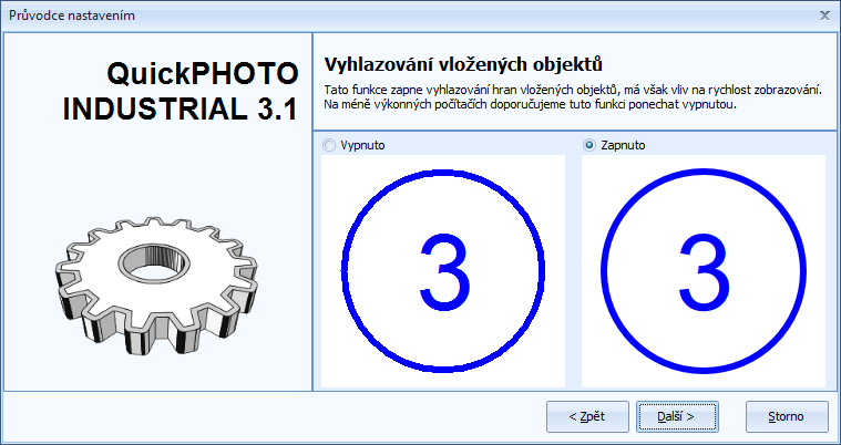Základní nastavení programu Vyhlazování vložených objektů Na této záložce je možné zapnout funkci vyhlazovaní vložených objektů.