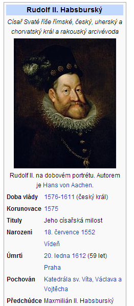 Rudolf II. Habsburský / 1576 1611 / syn Maxmiliána II.