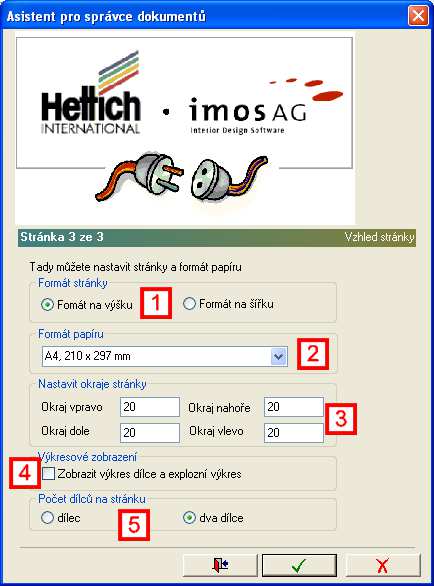 5.4.3 Formát stránky V posledním kroku se nastavuje formátování stránky.