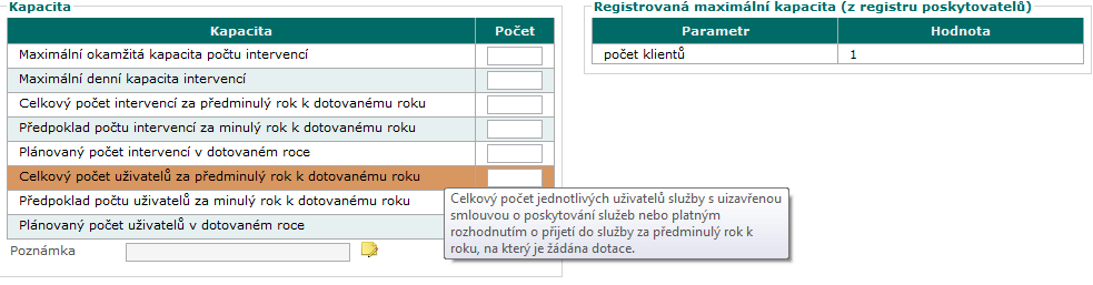 Tipy pro vyplňování III Kontextová nápověda Při povolení hodnocení žádostí (po termínu