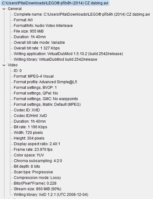 Kontejnery Způsob, jakým jsou všechna data (obraz, zvuk, titulky ) svázána dohromady