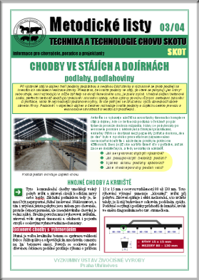 vzduchu 07/03 Tepelný stres u skotu 08/03 Starterová výživa V roce 2004 vyšlo: VÝZKUMNÝ ÚSTAV ŽIVOČIŠNÉ VÝROBY UHŘÍNĚVES 104 00 Praha 10 - Uhříněves, Přátelství 815 http://www.vuzv.cz Doc. Ing.