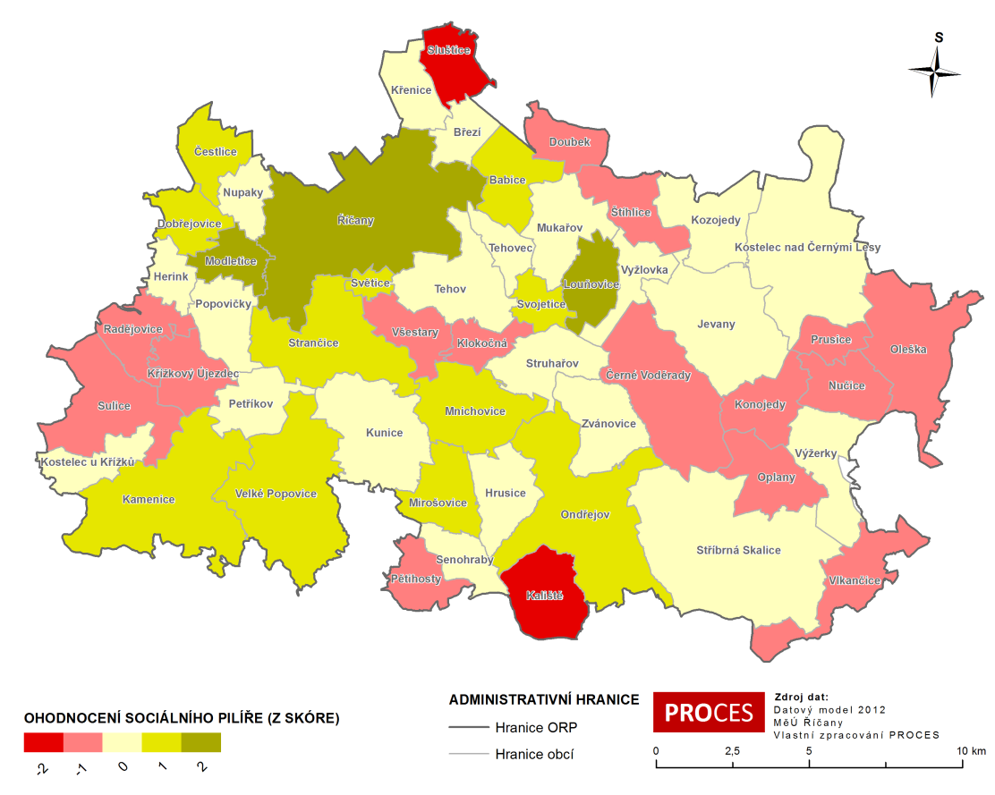 Horší stav z environmentálního hlediska je registrován v obcích, jimiž prochází dálnice D1 a silnice I/3. Jmenovitě se jedná o obce Říčany, Strančice, Kunice, Mirošovice, Senohraby a Pětihosty.