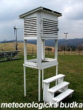 Teplota se měří v meteorologických bílých budkách s žaluziemi dva metry nad zemí. Uvnitř takové budky je hned několik teploměrů.