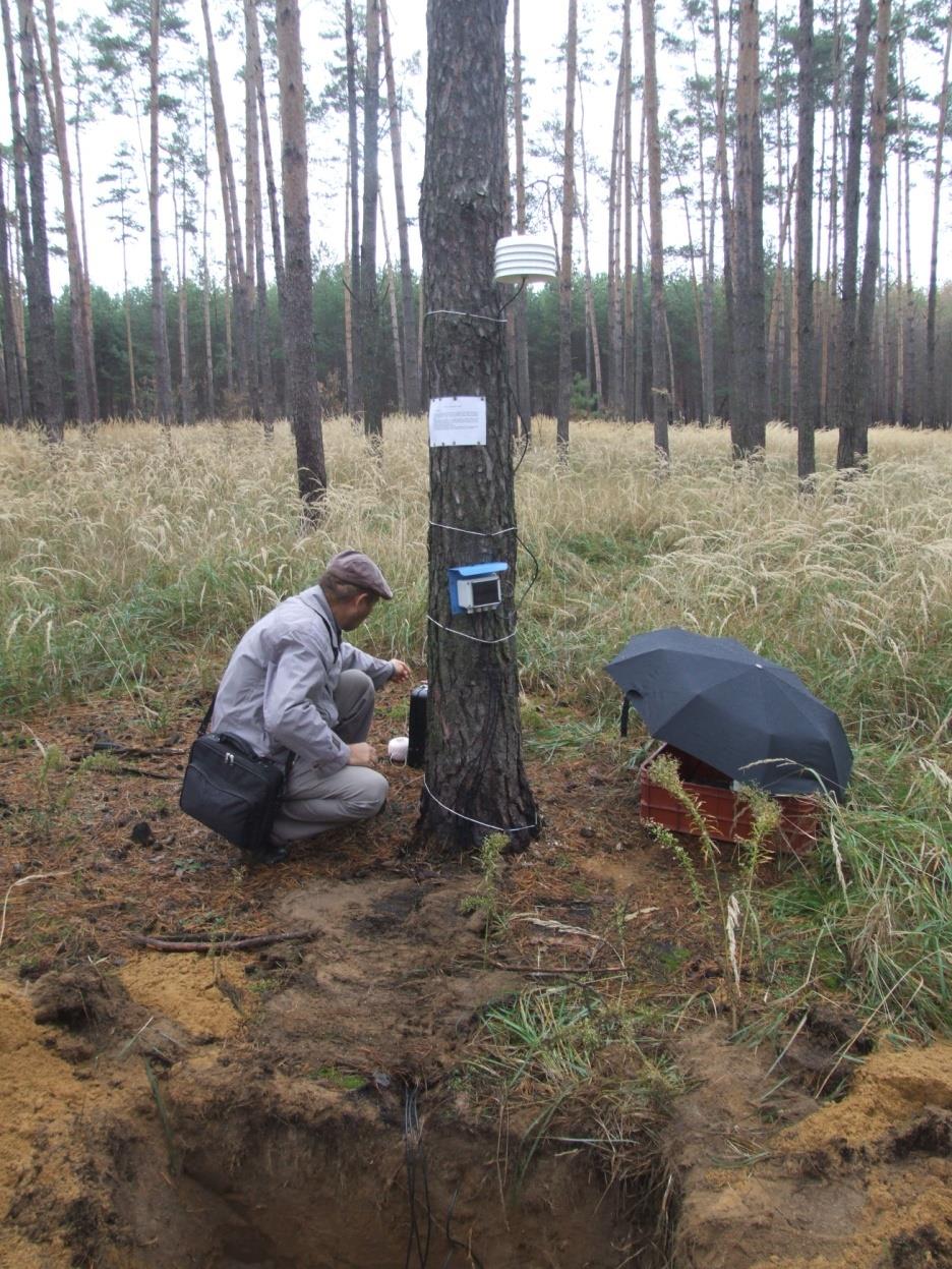 Klimatická měření k zabezpečení půdní teploty v hloubce 15 35 70 cm a teplotu vzduchu zajistí tři