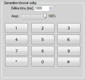 3.1.2 Generátor funkcí Toto byla původně jednoduchá záložka vytvořená především pro odlaďování osciloskopu. Umožňovala generovaní pouze sinusového a obdélníkového průběhu.