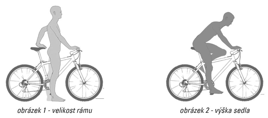 1.2. Příprava kola pro jízdu Správná velikost Nejprve se ujistěte, zda vám kolo velikostně vyhovuje. Příliš velké nebo příliš malé kolo je hůře ovladatelné a jízda na něm může být i nebezpečná.