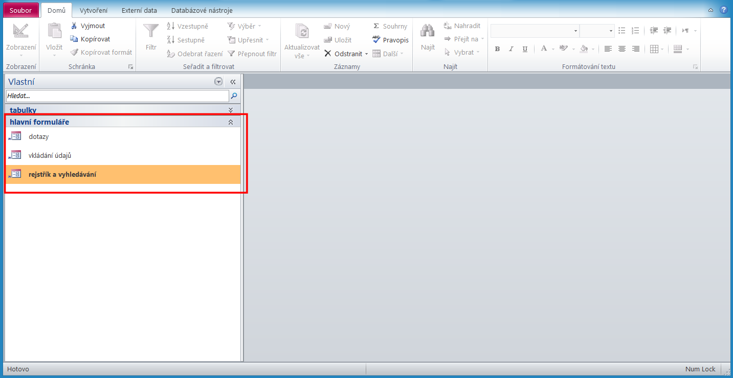 Úvod Tento manuál slouží uživatelům jako návod, jak obsluhovat databázový systém soupisu duší. Databáze je vytvořena v programu Microsoft Access 2010.
