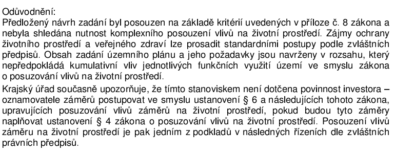 V průběhu projednávání návrhu byla Městem Jablonné nad Orlicí (ZM) podána žádost o doplnění změny č. 4 o změnu funkčního využití části pozemku p. č. 261 (lesní pozemek) v k. ú.