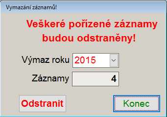 Závěrečný export pořízených záznamů Kontrolní výpis záznamů své MO - provede veškerý export dat pro potřebu zpracovatele a jeho eventuální kontrolu, kde lze ověřit správný zápis ve formátu Excel nebo