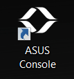 Spuštění ASUS Console Klepnutím*/kliknutím na na pracovní ploše.