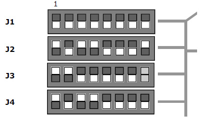 6.6 POMOCNÉ FUNKCE MIKROSPÍNAČE J1-J4, J6 Používání elektrického panelu nainstalovaného v systémech pro úpravu vody a nastaveného podle specifické aplikace (VYPRAZDŇOVÁNÍ, PLNĚNÍ, TLAKOVÁNÍ) se stává