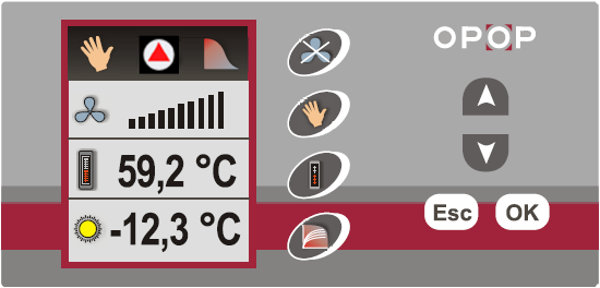 8.2 Provozní režimy Teplotu vody v kotli (primárním okruhu) doporučujeme nastavit na teplotu min. 70 o C.