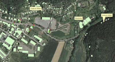 Obr. 2: Přehledná mapa s umístěním energetického centra Tišnov 2 Terén je v místě stavby relativně rovinný a tvoří údolí, kde protéká řeka Lubě.