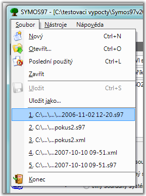 18 3.2.8 SYMOS '97 Soubor / Konec Soubor / Konec Uzavře aplikaci. Pokud byl stávající projekt změněn, budete moci stávající projekt uložit nebo akci odvolat. 3.2.9 Nástroje / XSL Transformace Nástroje / XSL Transformace Otevře dialog pro transformaci XML souborů.