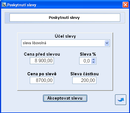 Jakým způsobem bude zákazník platit, musíme již v této chvíli vědět. Podle toho stiskneme příslušnou klávesu. Když platí hotově, zapíšeme rovnou částku, kterou jsme obdrželi a stiskneme [Enter].