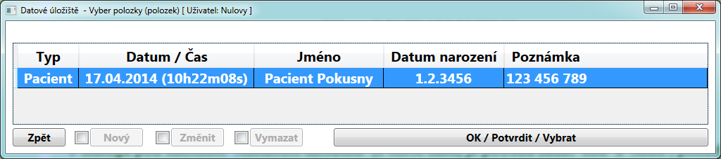 Databáze pacientů Petr Novák (Ing, Ph.D.) novakpe@labe.felk.cvut.cz 02.07.2014 1 Obsah 1 Obsah... 1 2 Úvod... 1 3 Přidání pacienta... 3 4 Vymazání pacienta... 5 5 Výběr pacienta.