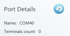 Obrázek 6.9 Tlačítko refresh Po nainstalování COM portu do PC je nutné ho aktivovat. Port se přidal do tabulky Virtuálních portů ale v poli Ready je u něho No. Klikněte proto na tento řádek tabulky.