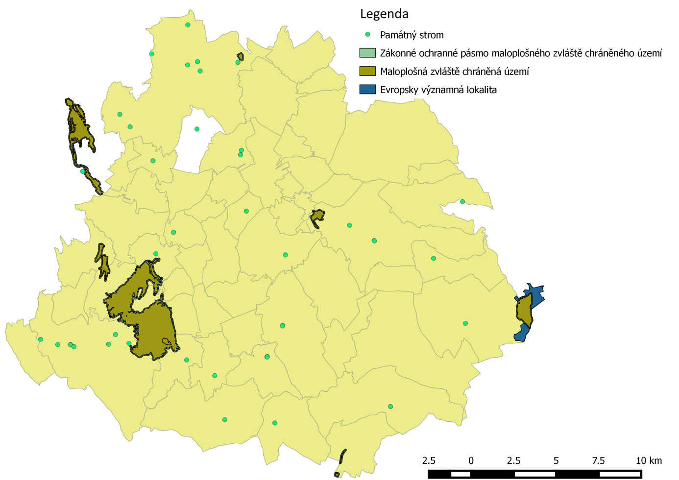 Na území regionu se nachází několik významných přírodních lokalit. Maloplošná zvláště chráněná území. Toulovcovy Maštale (přírodní památka) oblast pískovcových skal a borových lesů.