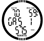 Nastavení hodnoty ppo2max na OFF se týká pouze dýchací směsi č. 1. Dýchací směs č. 2 a d mají vţdy omezeny maximální hodnotu ppo2max na 1,6 baru.