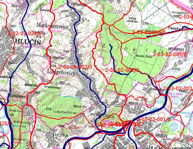 m_site=cenia&m_lang=cs Povrchové vody Katastrální území Ludgeřovice spadá z převažující části do hydrologického povodí