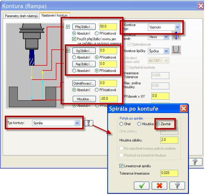 Řešené úkoly při frézování v CAD/CAM systému