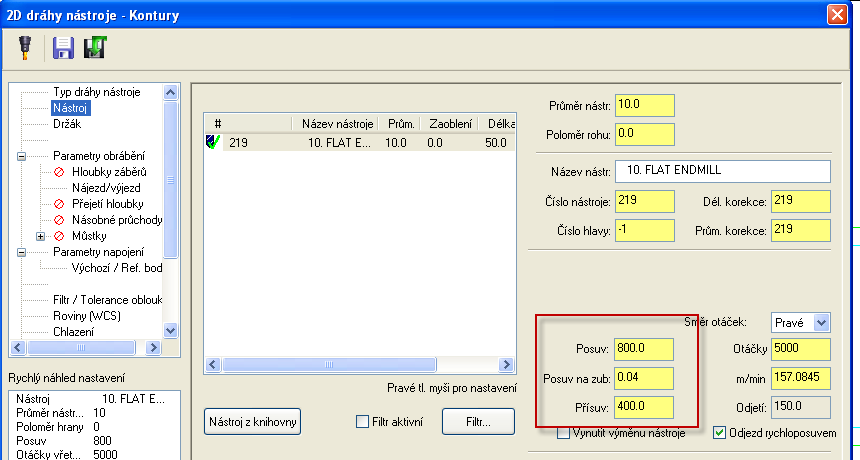 Řešené úkoly při frézování v CAD/CAM systému 164 Příklad 4.18.