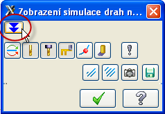 Řešené úkoly obecná část CAD/CAM systému 22 Přepneme se do simulace drah nástrojů, kde si vhodně upravíme nastavení, viz. Obrázek 1.