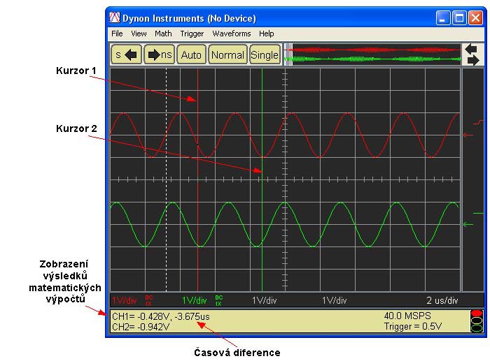 připojeného osciloskopu Help Položka slouží k zobrazení souboru nápovědy pro aplikaci 5.
