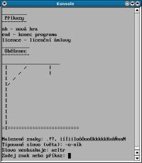 Úkol 2 Na závěr si zkuste udělat hru Oběšenec. Nastavení hry se provádí pomocí konguračního souboru. Lze vybrat, zda se bude rozlišovat diakritika či velikost písmen.