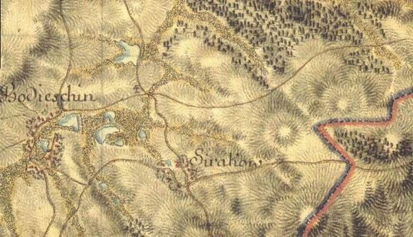 Zpravodaj obce Poděšín č.3/2013 Čechy Poděšín, Sirákov 1764. Morava Újezd, Matějov, Nové Veselí 1780. II. vojenské mapování Františkovo.
